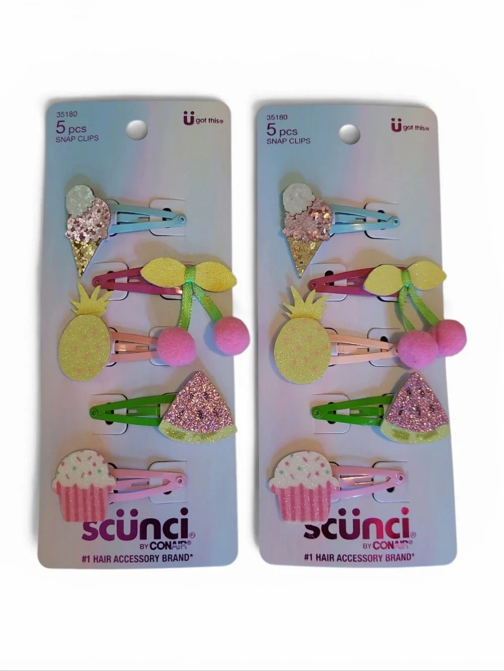 Girl's Scunci By Conair Hair Clips 2 Pack Lot NWT's! 🩷